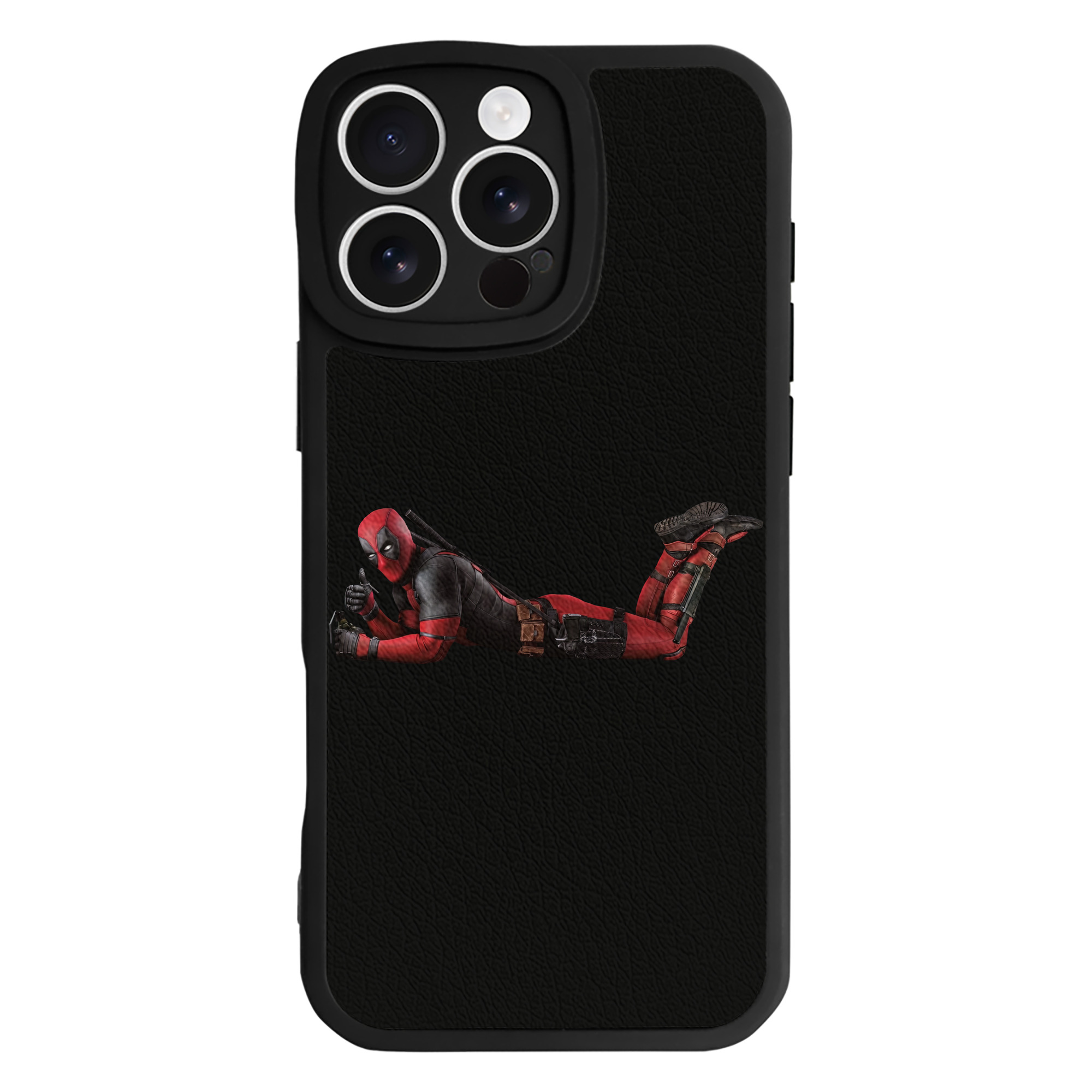 （画像用） Deadpool デッドプール 【iPhone 16シリーズ対応】シリコンスマホケース（レザー調） 材質：シリコン